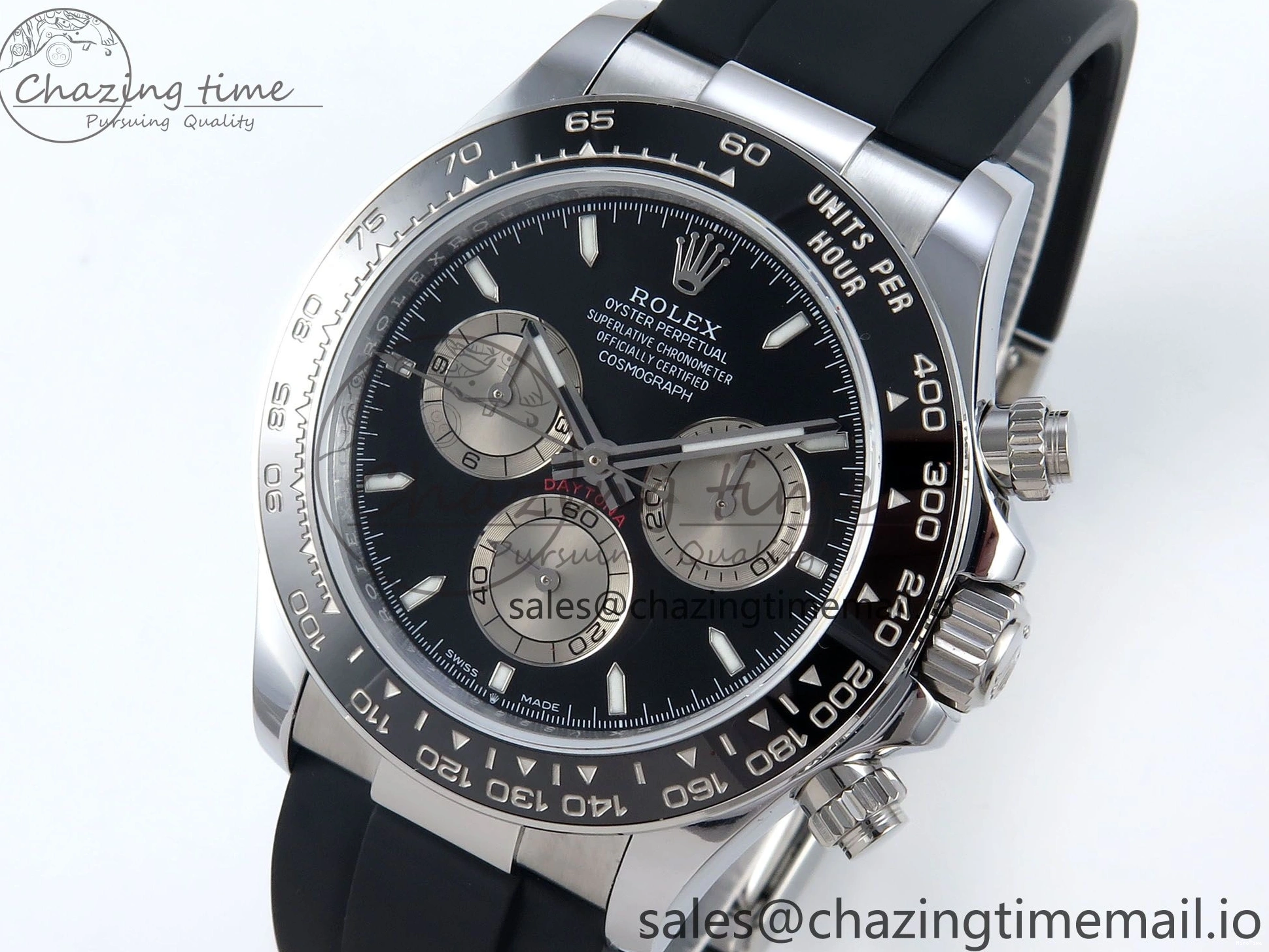 MiroTime 0411 Daytona 126519 QF 1:1 Best Edition Black Gray Dial on Oysterflex Strap QF4131 V Vibrant 340